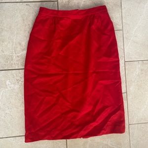 Boston Traveler Vintage Red Pencil Skirt